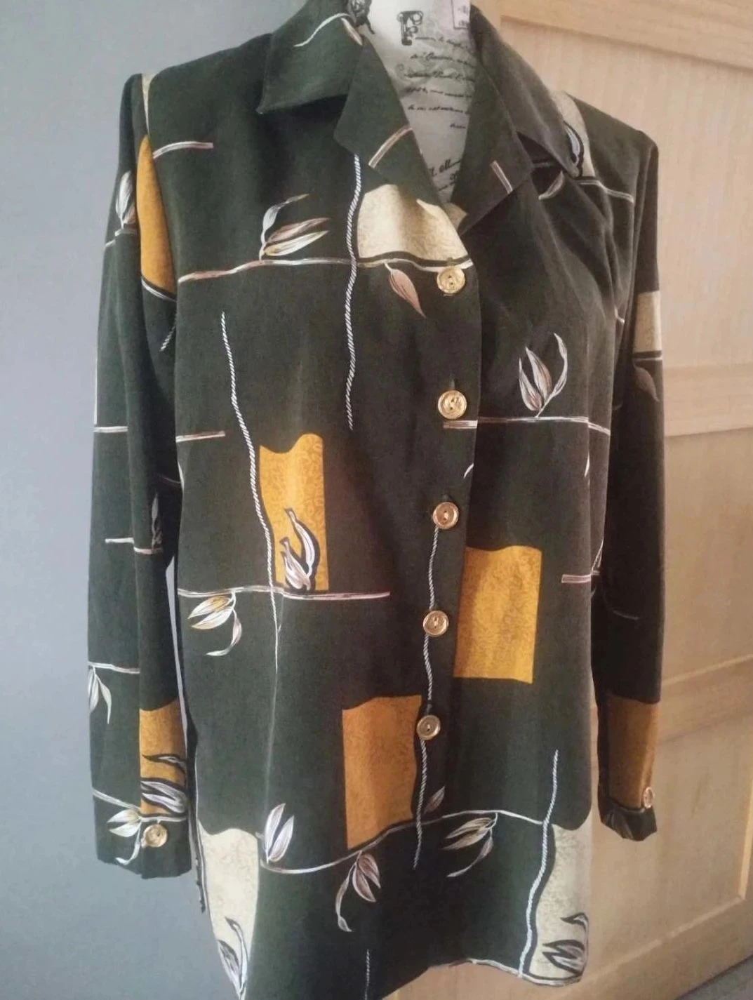 Dameshirt kaki met patroon, Kating, T44 – photo 2